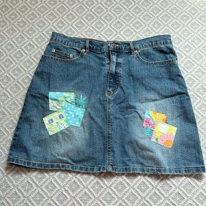 Vintage Lilly Pulitzer Jean Patch Skirt